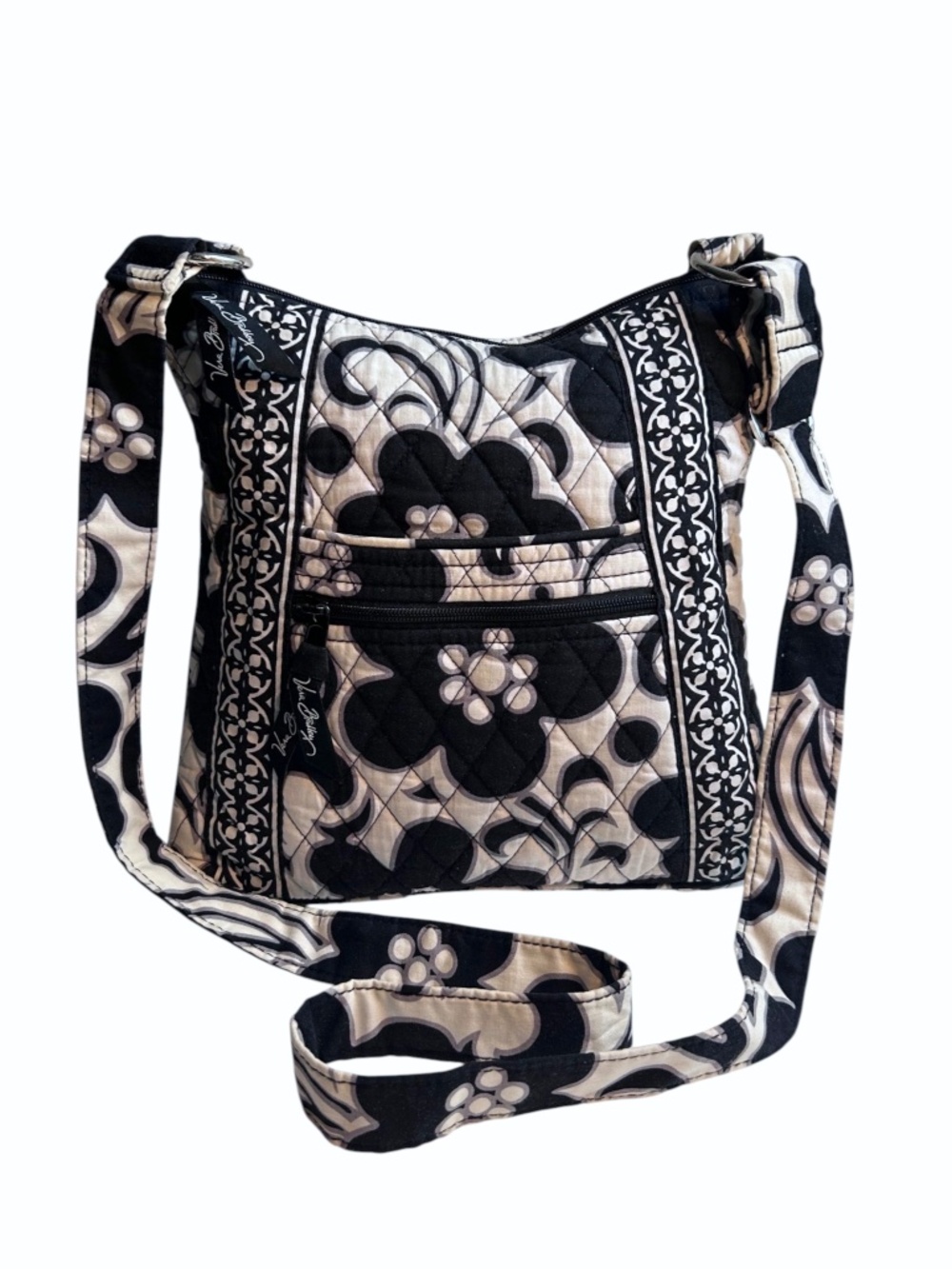 Vintage Vera Bradley Quilted Floral Night & Day Messenger Crossbody Bag